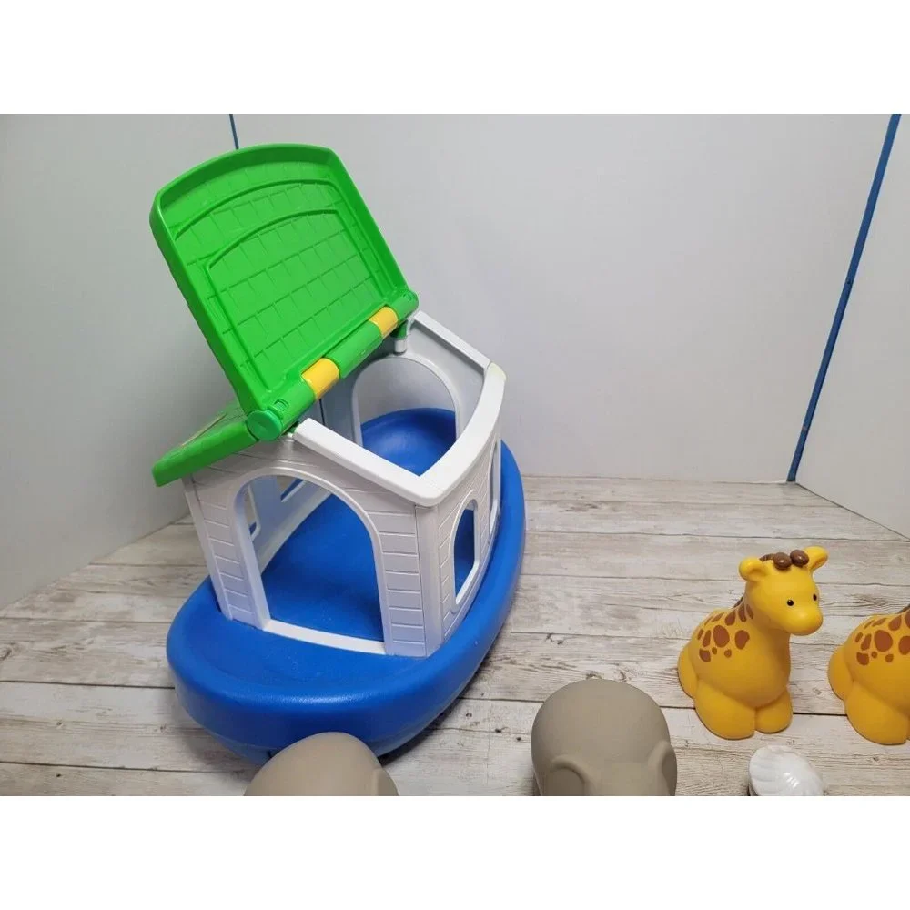 Little Tikes Noahs‎ Ark Arc Rubber Giraffes Elephants Noah Figure Bathtub Toys